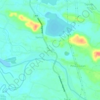 Topografisk karta Lauis, höjd, relief