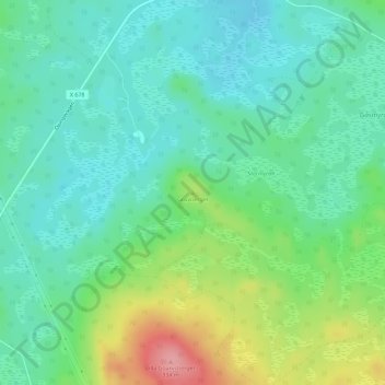 Topografisk karta Gruvberget, höjd, relief