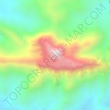 Topografisk karta Mount Tundalara, höjd, relief