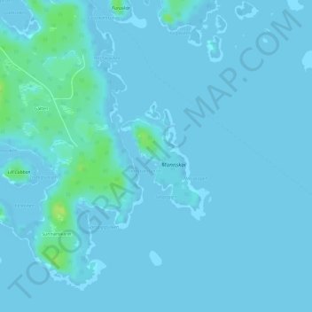 Topografisk karta Gävlehamn, höjd, relief