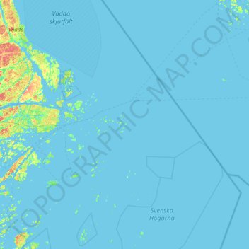 Topografisk karta Kläppen, höjd, relief