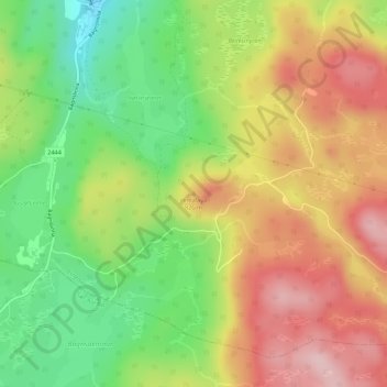 Topografisk karta Himalaya, höjd, relief