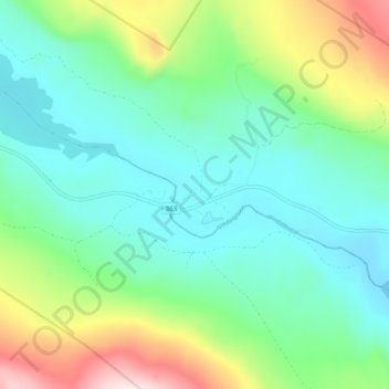 Topografisk karta Kraddsele, höjd, relief