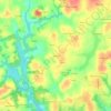 Topografisk karta Kergac, höjd, relief