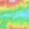 Topografisk karta Galleno, höjd, relief