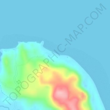 Topografisk karta Pozo Robo, höjd, relief
