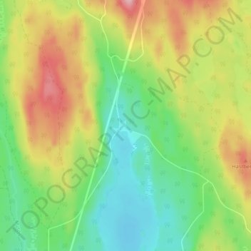 Topografisk karta Knoände, höjd, relief