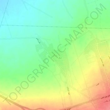 Topografisk karta Langar, höjd, relief