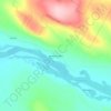 Topografisk karta Nedre Parakka, höjd, relief