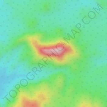 Topografisk karta Blue Mountain, höjd, relief