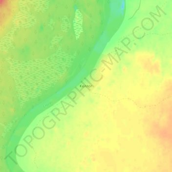 Topografisk karta Kellog, höjd, relief