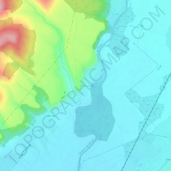 Topografisk karta Chinari, höjd, relief