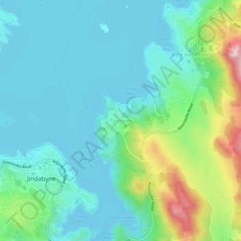 Topografisk karta Tyrolean, höjd, relief