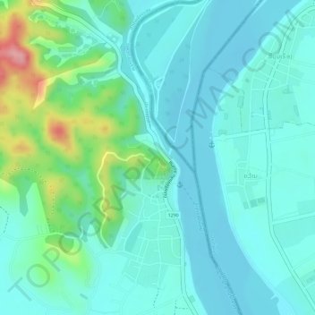Topografisk karta Golden Triangle, höjd, relief
