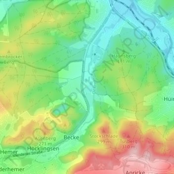 Topografisk karta Edelburg, höjd, relief