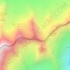 Topografisk karta Mount Haast, höjd, relief