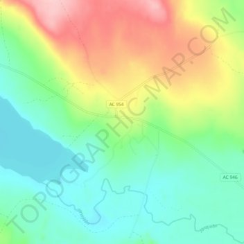 Topografisk karta Järvsjö, höjd, relief