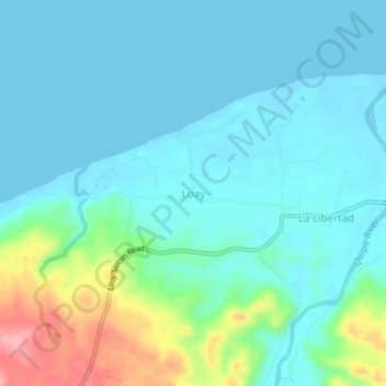 Topografisk karta Loay, höjd, relief