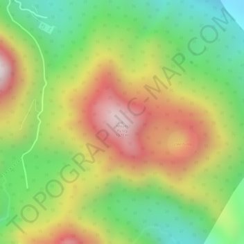 Topografisk karta Mount Pulog, höjd, relief