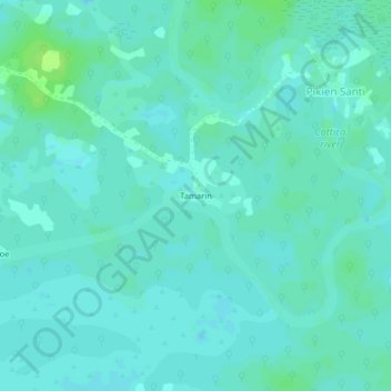 Topografisk karta Tamarin, höjd, relief
