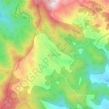 Topografisk karta Ban Pong Khrai, höjd, relief
