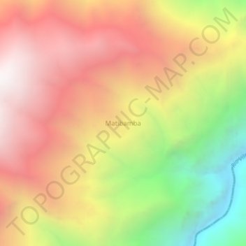 Topografisk karta Matibamba, höjd, relief