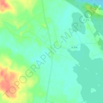 Topografisk karta Långviken, höjd, relief