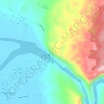 Topografisk karta Callao Cave, höjd, relief