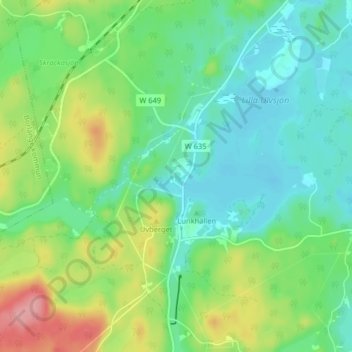 Topografisk karta Skaraborg, höjd, relief