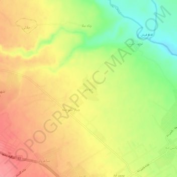 Topografisk karta Devin, höjd, relief