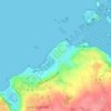 Topografisk karta Crec'h An Avel, höjd, relief