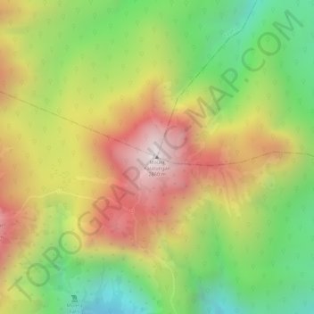 Topografisk karta Mount Kalatungan, höjd, relief