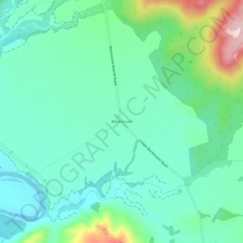 Topografisk karta Blackmount, höjd, relief
