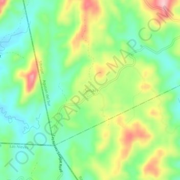 Topografisk karta Sinai, höjd, relief