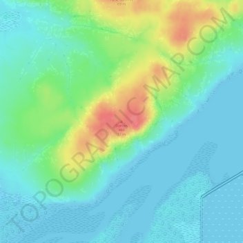 Topografisk karta Station Hill, höjd, relief