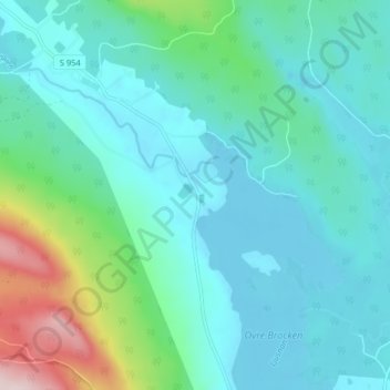 Topografisk karta Vitsand, höjd, relief