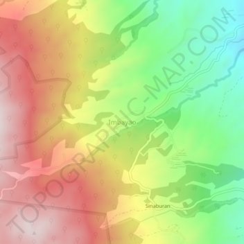 Topografisk karta Imbayao, höjd, relief