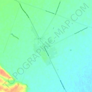 Topografisk karta Riversdale, höjd, relief