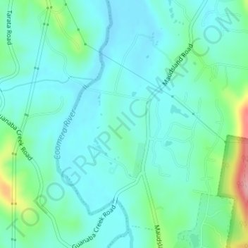Topografisk karta Maudsland, höjd, relief