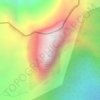 Topografisk karta Pico da Neblina, höjd, relief