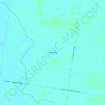 Topografisk karta Woodbury, höjd, relief