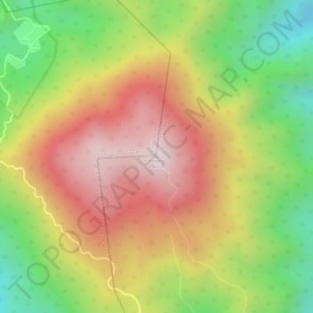 Topografisk karta Doi Chang, höjd, relief
