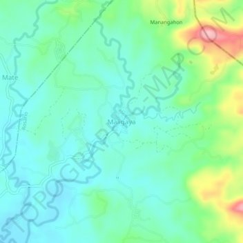Topografisk karta Maligaya, höjd, relief
