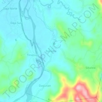 Topografisk karta Torralba, höjd, relief