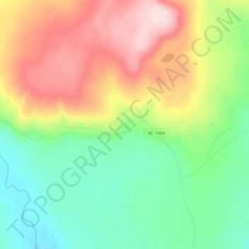 Topografisk karta Heligfjäll, höjd, relief
