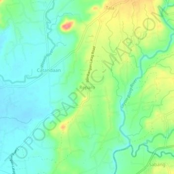 Topografisk karta Reparo, höjd, relief