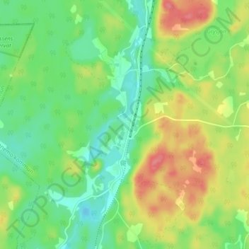 Topografisk karta Sjötofta, höjd, relief