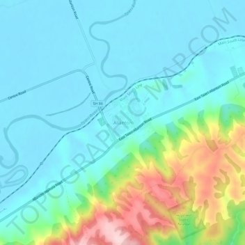 Topografisk karta Allanton, höjd, relief