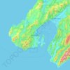 Topografisk karta Wellington, höjd, relief