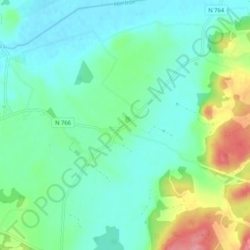 Topografisk karta Grimeton, höjd, relief